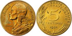 World Coins - France, 5 Centimes, Marianne, 1981, MDP, Aluminum-Bronze,