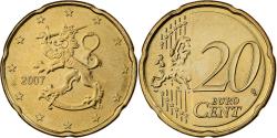 World Coins - Finland, 20 Euro Cent, 2007, Vantaa, Nordic gold,