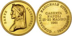 World Coins - Italy, Medal, Dante Alighieri, Congresso Nazionale Studi Danteschi, 1961, Gilt