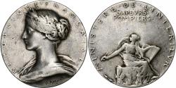 World Coins - France, Medal, Sapeurs Pompiers, Ministère de l'Intérieur, 1900, Silver