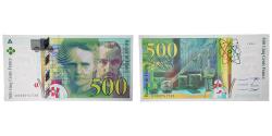 World Coins - France, 500 Francs, Pierre et Marie Curie, 1998, D.009, UNC(60-62)