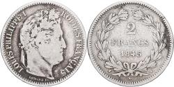 World Coins - France, Louis Philippe I, 2 Francs, 1845, Lille, Silver, , Gadoury:520