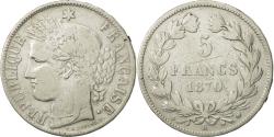 World Coins - Coin, France, Cérès, 5 Francs, 1870, Bordeaux, , Silver, KM:818.2