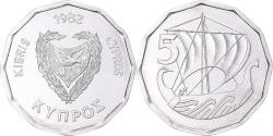 World Coins - Coin, Cyprus, 5 Mils, 1982, Monnaie de Paris, ESSAI, , Aluminum