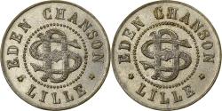 World Coins - France, Token, Eden Chanson, Lille, Silvered Brass,