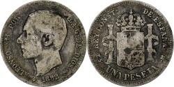 World Coins - Spain, Alfonso XII, Peseta, 1882, Silver, , KM:686