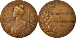 World Coins - France, Medal, Ville de Lille, La Mutualité Ouvrière, Politics, Society, War