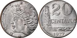 World Coins - Coin, Brazil, 20 Centavos, 1977, planchet error, , Stainless Steel