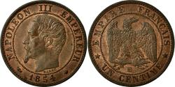 World Coins - Coin, France, Napoleon III, Napoléon III, Centime, 1854, Strasbourg,
