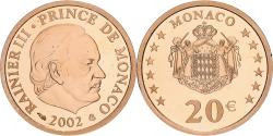 World Coins - Monaco, Rainier III, 20 Euro, Proof, 2002, MDP, Gold, , Gadoury:MC182