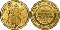 World Coins - France, Medal, Petites bretonnes au bord de la mer, Paul Gauguin, Vermeil