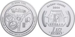 World Coins - France, 1 1/2 Euro, Grand Prix ACF, Centenaire, Proof, 2006, MDP, Silver