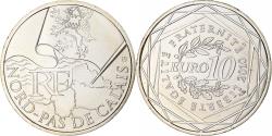 World Coins - France, 10 Euro, Nord-Pas-de-Calais, 2010, Paris, FDC, , Silver