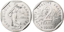 World Coins - France, 2 Francs, Semeuse, 1987, Paris, FDC, Nickel, , Gadoury:547