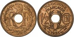 World Coins - French Indo-China, 1/2 Cent, 1935, Paris, Bronze, , KM:20