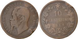 World Coins - Coin, Italy, Vittorio Emanuele II, 10 Centesimi, 1866, Milan, , Copper
