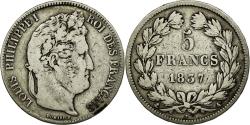 World Coins - Coin, France, Louis-Philippe, 5 Francs, 1837, Paris, , Silver