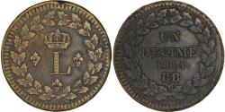 World Coins - Coin, France, Louis XVIII, Decime, 1814, Strasbourg, , Bronze, KM:701