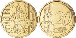 World Coins - France, Monnaie de Paris, 20 Euro Cent, 2021, Pessac, BU, , Acier plaqué