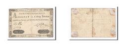 World Coins - Banknote, France, 5 Livres, 1791, Corset, 1791-05-06, VF(20-25), KM:A42