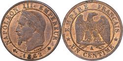 World Coins - France, Napoleon III, 1 Centime, 1862, Paris, Bronze, , Gadoury:87