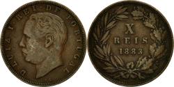 World Coins - Coin, Portugal, Luiz I, 10 Reis, 1883, , Bronze, KM:526