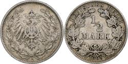 World Coins - Coin, GERMANY - EMPIRE, 1/2 Mark, 1905, Munich, , Silver, KM:17