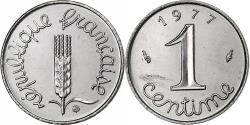 World Coins - France, Centime, Épi, 1977, Pessac, Stainless Steel,