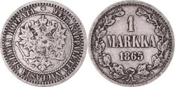 World Coins - Coin, Finland, Alexander II, Markka, 1865, Helsinki, , Silver, KM:3.1