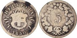 World Coins - Coin, Switzerland, 5 Rappen, 1850, , Billon, KM:5