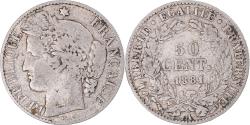 World Coins - Coin, France, Cérès, 50 Centimes, 1881, Paris, , Silver, KM:834.1