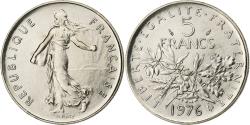 World Coins - France, 5 Francs, Semeuse, 1976, Paris, série FDC, Copper-nickel,