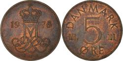 World Coins - Coin, Denmark, Margrethe II, 5 Öre, 1978, Copenhagen, , Copper Clad