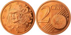 World Coins - France, 2 Euro Cent, 1999, , Copper Plated Steel, KM:1283