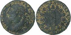 World Coins - France, Louis XVI, 12 Deniers, 1792 / AN 4, Saumur, Métal de cloche,