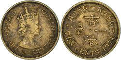 World Coins - Coin, Hong Kong, 10 Cents, 1974