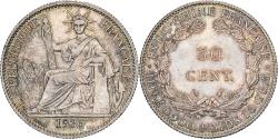 World Coins - French Indochina, 50 Cents, 1936, Paris, Silver, , Lecompte:261