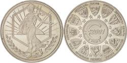 World Coins - France, Medal, Naissance de l'euro fiduciaire, 2001, History, 2001,