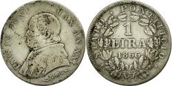 World Coins - Coin, ITALIAN STATES, PAPAL STATES, Pius IX, Lira, 1866, Roma,