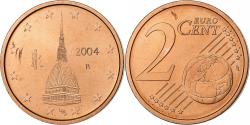 World Coins - Italy, 2 Centimes, 2004, Rome, Copper Plated Steel,