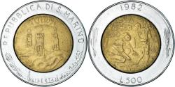 World Coins - Coin, San Marino, 500 Lire, 1982, Rome, , Bi-Metallic, KM:140