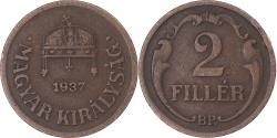 World Coins - Coin, Hungary, 2 Filler, 1937