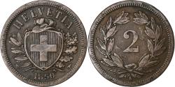 World Coins - Switzerland, 2 Rappen, 1850, Paris, Bronze, , KM:4.1
