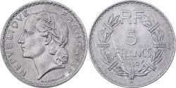 World Coins - France, 5 Francs, Lavrillier, 1950, Beaumont - Le Roger, Aluminum,