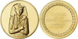 World Coins - France, Medal, Cercueil du Roi Toutankhamon, Gilt Bronze,