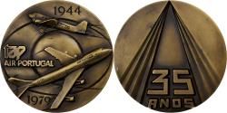 World Coins - Portugal, Medal, TAP, Air Portugal, 35 Anos, 1979, Bronze, Moura,