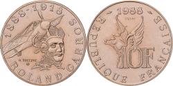 World Coins - France, 10 Francs, Roland Garros, 1988, Monnaie de Paris, ESSAI