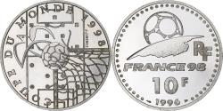 World Coins - France, 10 Francs, France 98, Idéal, 1996, Monnaie de Paris, BE, Silver