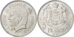 World Coins - Coin, Monaco, Louis II, 5 Francs, undated (1945), , Aluminum, KM:122