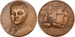 World Coins - France, Medal, Robert Surcouf, Abordage, 1980, Bronze, Jacques Hardy,